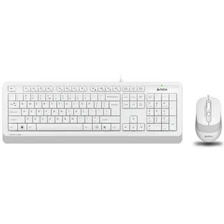 A4 TECH F1010 Kablolu USB Q Trk Beyaz Klavye - Mouse Set