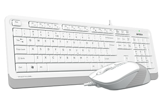 A4 TECH F1010 Kablolu USB Q Trk Beyaz Klavye - Mouse Set