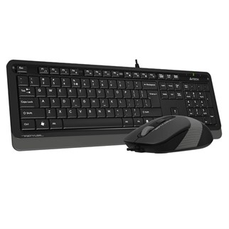 A4TECH F1010 Kablolu USB Q Trk Siyah/Gri Klavye - Mouse Set