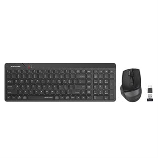 A4 TECH FG2400 AIR2 KABLOSUZ MULTİMEDYA SİYAH SESSİZ Q KLAVYE+MOUSE