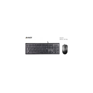 A4 TECH KR-9276, Siyah, USB Kablolu, Türkçe Q, Multimedya, Klavye Mouse Set