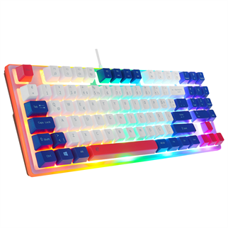 ACER eMachines, EAK216, Beyaz, USB Kablolu, Rainbow Backlight, Membran Renkli Tuşlar, Türkçe Q, 90 Tuşlu, Gaming Klavye