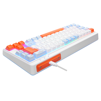 ACER eMachines, EAK810, Beyaz, USB Kablolu, Rainbow Backlight, Membran Renkli Tuşlar, Türkçe Q, 68 Tuşlu, Gaming Klavye