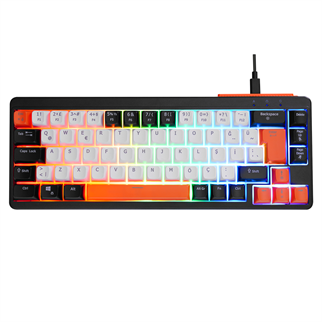 ACER eMachines, EAK810, Siyah, USB Kablolu, Rainbow Backlight, Membran Renkli Tuşlar, Türkçe Q, 68 Tuşlu, Gaming Klavye