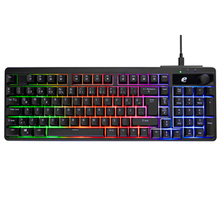 ACER eMachines, EAK860, Siyah, USB Kablolu, Rainbow Backlight, Membran Tuşlar, Türkçe Q, 100 Tuşlu, Gaming Klavye