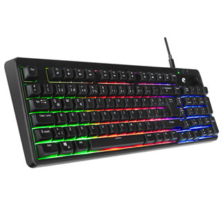 ACER eMachines, EAK860, Siyah, USB Kablolu, Rainbow Backlight, Membran Tuşlar, Türkçe Q, 100 Tuşlu, Gaming Klavye