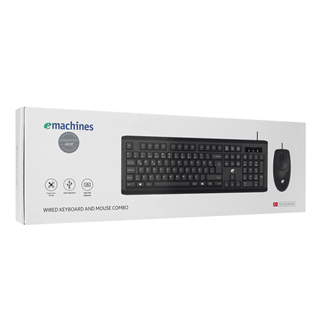 ACER eMachines, EAK9821S, Siyah, USB Kablolu, Türkçe Q, Klavye Mouse Set