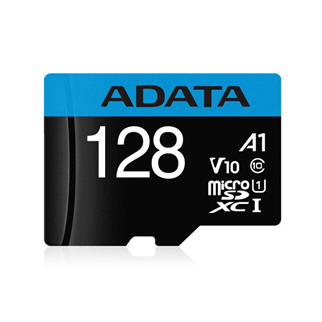 ADATA 128GB Premier 100MB/S CLASS10 A1 Adaptörlü MicroSDXC Hafıza Kartı AUSDX128GUICL10A1-RA1