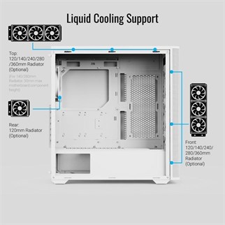 AEROCOOL D501A D501A-WT-V2 Gaming Mid-Tower PC Kasası