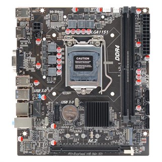 AFOX IH310C-MA6-V4 2xDDR4 VGA+HDMI 1xGLAN 1x M.2 NVMe Gen3 1151Pin ANAKART