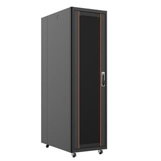 AGER 22U 600x1000mm Dikili Tip Siyah Kabinet Vega AG-VB22U6010S1 Cam Kapak