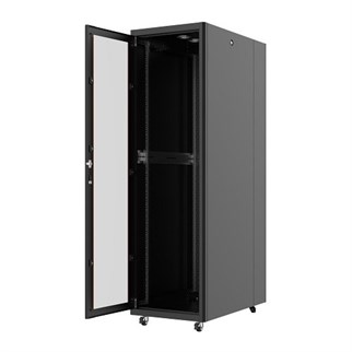 AGER 22U 600x1000mm Dikili Tip Siyah Kabinet Vega AG-VB22U6010S1 Cam Kapak