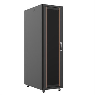 AGER 26U 600x1000mm Dikili Tip Siyah Kabinet Vega AG-VB26U6010S1 Cam Kapak