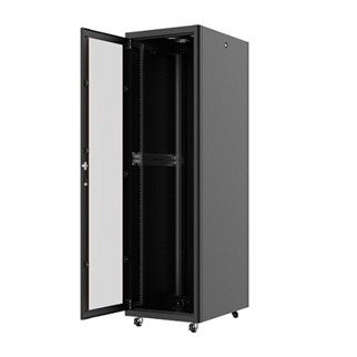 AGER 26U 600x800mm Dikili Tip Siyah Kabinet Agena AG-AN26U6080S1 Cam Kapak