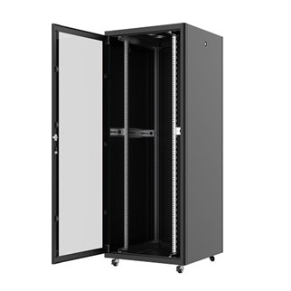 AGER 36U 800x800mm Dikili Tip Siyah Kabinet Vega AG-VB36U8080S1 Cam Kapak