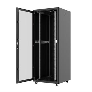 AGER 36U 800x800mm Dikili Tip Siyah Kabinet Vega AG-VB36U8080S1 Cam Kapak