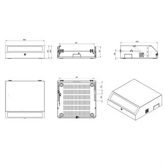 AGER 7U: 3U+4U 500X480mm Duvar Tipi Beyaz Kabinet Slimline AG-SL07U5048B1
