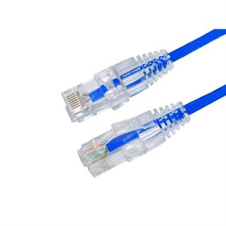 AGER AC-602-0015 15CM UTP SLIM CAT6 PATCH KABLO MAVİ Cu, LSZH AWG 28