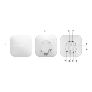 AJAX Hub2 Plus, Kablosuz, Görsel Doğrulamalı, Alarm Paneli, Beyaz