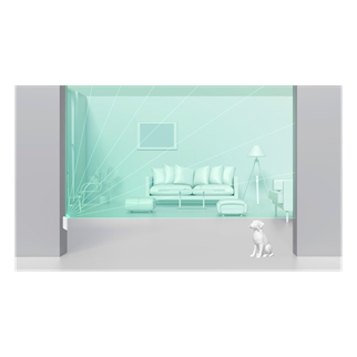 AJAX MotionProtect Curtain Kablosuz Perde Tipi  Hareket Dedektörü BEYAZ