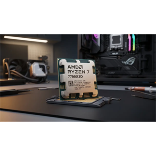 AMD RYZEN 7 7700X3D 8 Core, 4,00-4.50GHz, 104Mb Cache, 120W,  AM5 Soket, TRAY, (Dahili Grafik VAR, Fan YOK) TÜRKİYE Distibütör GARANTİLİ
