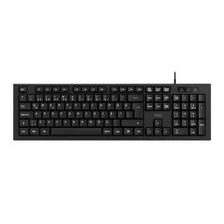 AOC KB130B-38 1,8mt Kablo Uzunluğu Usb Siyah Türkçe Kablolu Standart Klavye,Sessiz yazma