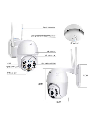 APRONX 3MP PTZ Speed Dome 2.8mm Wıfı Kablosuz 4G IP Kamera APX-WP70