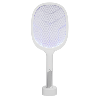 ASONIC AS-A25, Beyaz-Gri, 3000V, Raket Tipi, UV Mor Işıklı, 1200mAh, Bataryalı, Şarj Edilebilir, Sinek Öldürücü
