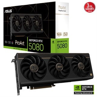 ASUS 16GB PROART RTX5080-O16G GDDR7 256bit HDMI DP PCIe 5.0