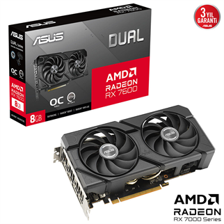ASUS 8GB DUAL RX7600-O8G EVO GDDR6 128bit HDMI-DP PCIE 4.0