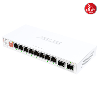 ASUS 8port QG-U1080 2.5GbE-2-10GbE SFP Yönetilemez Switch