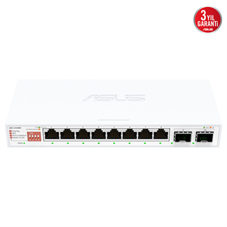 ASUS 8port QG-U1080 2.5GbE-2-10GbE SFP Yönetilemez Switch