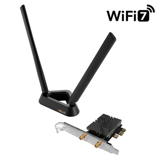 ASUS PCE-BE92BT, WIFI7, BE9400, 5764-2882-688Mbps, 6GHz-5GHz- 2.4GHz, Bluetooth 5.4, PCIe Ağ Adaptörü