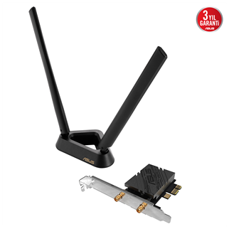 ASUS PCE-BE92BT, WIFI7, BE9400, 5764-2882-688Mbps, 6GHz-5GHz- 2.4GHz, Bluetooth 5.4, PCIe Ağ Adaptörü
