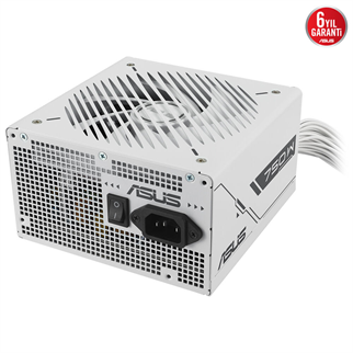 ASUS PRIME 750W BEYAZ (750W, 80+ BRONZ SERTİFİKALI, 135MM FAN,  6 YIL GARANTİ) BEYAZ