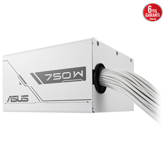 ASUS PRIME 750W BEYAZ (750W, 80+ BRONZ SERTİFİKALI, 135MM FAN,  6 YIL GARANTİ) BEYAZ
