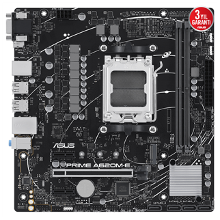 ASUS PRIME A620M-E-CSM, 2xDDR5, 1x M.2, D-SUB, DP, HDMI, AM5 Soket Anakart