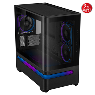 ASUS PRIME AP202 TG ARGB, PSU YOK, Tempered Glass, Kavisli Panel, ARGB, mATX, GAMING KASA