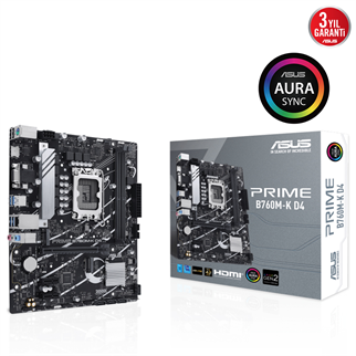 ASUS PRIME B760M-K D4 DDR4 HDMI PCIe 4.0 1700p mATX