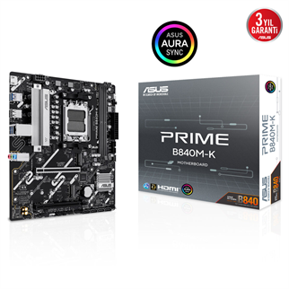 ASUS PRIME B840M-K, 8000MHz, 2xDDR5, 2x M.2, HDMI, AM5 Soket Anakart