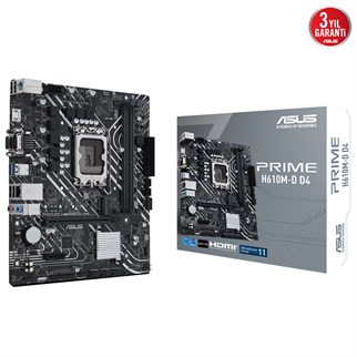 ASUS PRIME H610M-D D4 2xDDR4 VGA/HDMI 1xM.2 1xGLAN 1700P ANAKART