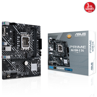 ASUS PRIME H610M-E D4 CSM DDR4 HDMI-DP PCIE 4.0 1700p mATX Kurumsal Anakart
