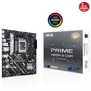 ASUS PRIME H810M-A-CSM DDR5 HDMI-DP PCIE 4.0 1851p mATX Kurumsal Anakart