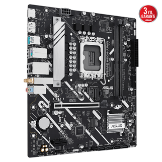 ASUS PRIME H810M-A WIFI, 2xDDR5, 2x M.2, HDMI, DP, Wi-Fi 6, Bluetooth 5.3, Intel Core Ultra CPU(Seri 2), LGA1851 Soket, ATX Anakart