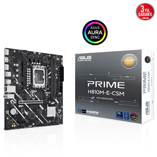 ASUS PRIME H810M-E-CSM DDR5 HDMI-DP PCIE 4.0 1851p mATX Kurumsal Anakart