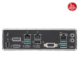 ASUS PRO WS B850M-ACE SE, 4xDDR5, 2xM.2, HDMI, DP, Type-C, D-SUB, PCIe 5.0, AM5 Soket Micro-ATX Anakart