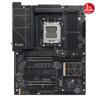 ASUS PROART B850-CREATOR WIFI NEO, 4xDDR5, 3xM.2, HDMI, DP, Type-C, PCIe 5.0, Wi-Fi 7, Bluetooth v5.4, AM5 Soket GAMING Anakart