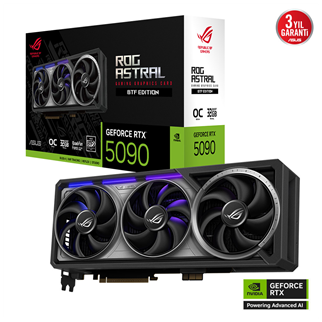 ASUS ROG-ASTRAL-RTX5090-O32G-BTF-GAMING, 32Gb, 512Bit, GDDR7, 2xHDMI, 3xDP GAMING Ekran Kartı