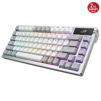ASUS ROG Azoth ROG NX Snow Switch RGB Kablosuz Türkçe Mekanik Beyaz Gaming Klavye