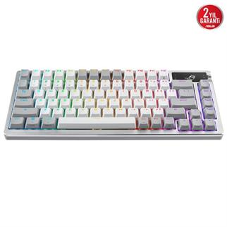 ASUS ROG Azoth ROG NX Snow Switch RGB Kablosuz Türkçe Mekanik Beyaz Gaming Klavye